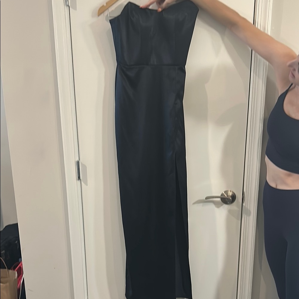 Jenny Yoo Strapless Blue Gown for Weddings